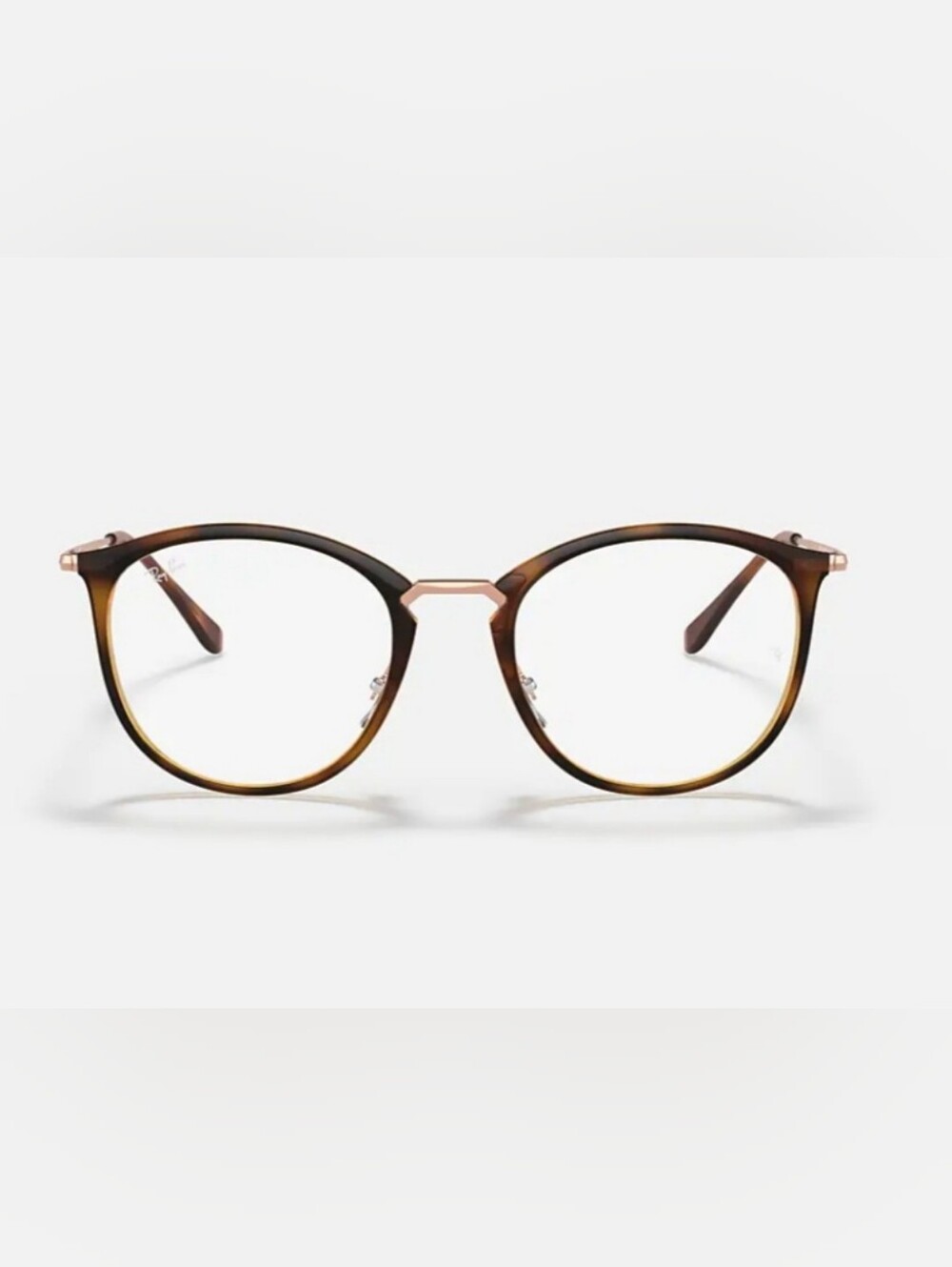Ray-Ban RX7140 Eyeglasses "Frame Only" in Striped Havana/Tortoise.